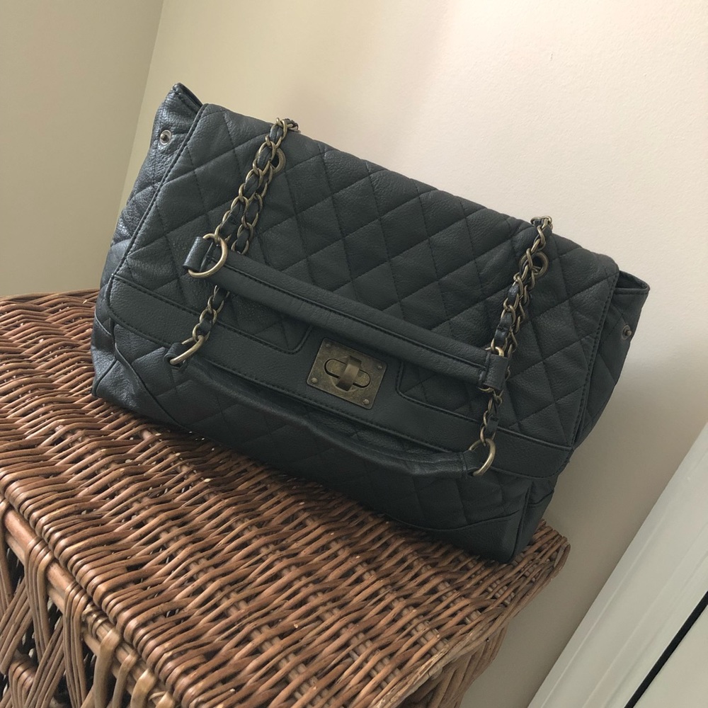 Quilted Black Bag